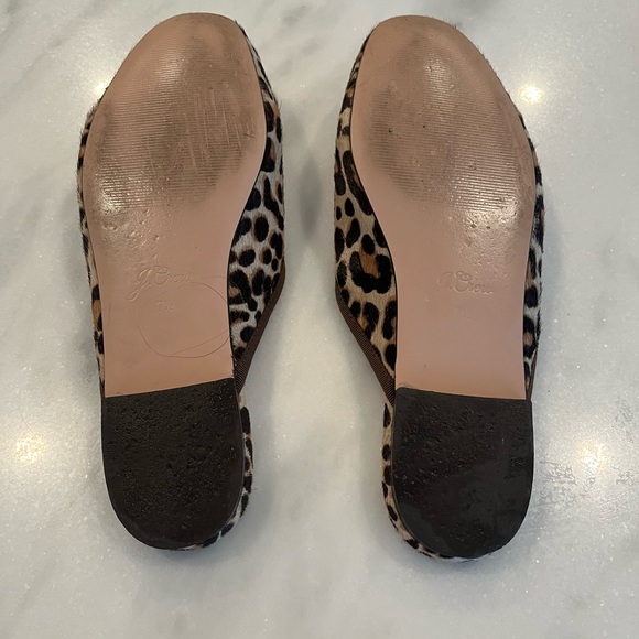 J.Crew Womens Calf Hair Zoe Mule Flats Leopard Size 7.5 - Picture 3 of 6